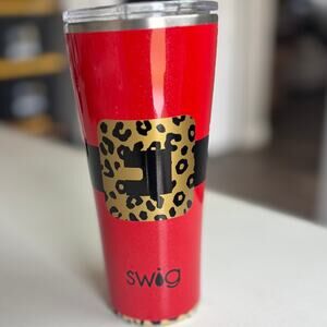 Swig life Mama Clause Belt buckle leopard print 22 oz tumbler